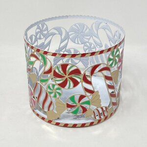 Bath & Body Works Candy Cane Christmas  3-Wick Candle Holder Sleeve NWT